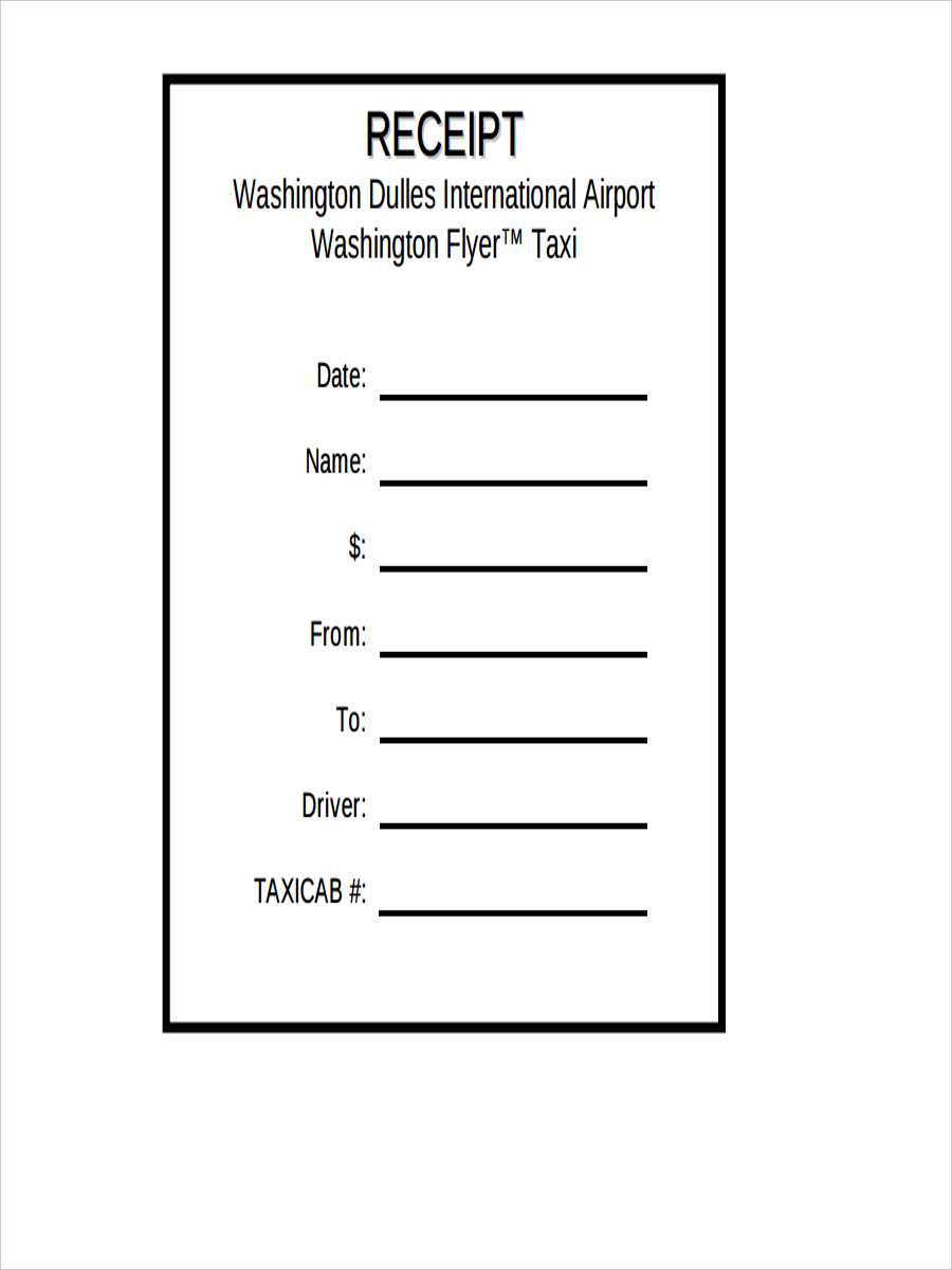 receipt for receipt printer template