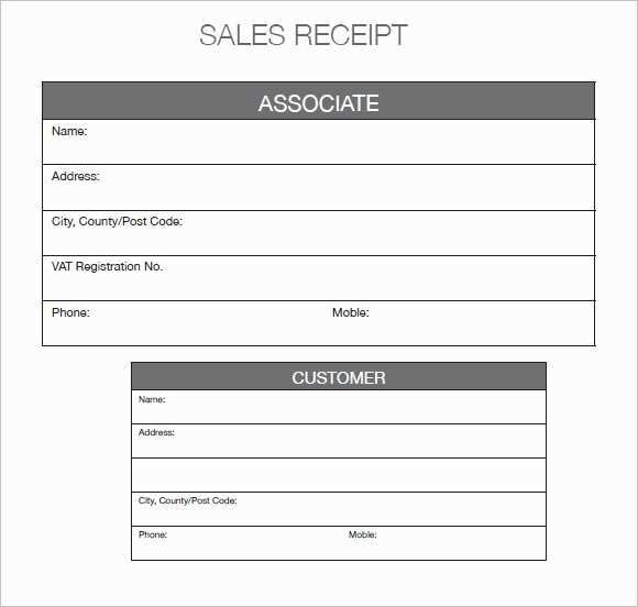 quickbooks sales receipt template