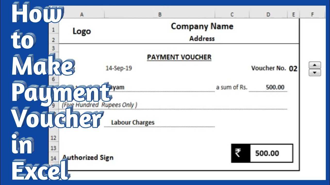 payment receipt voucher template excel