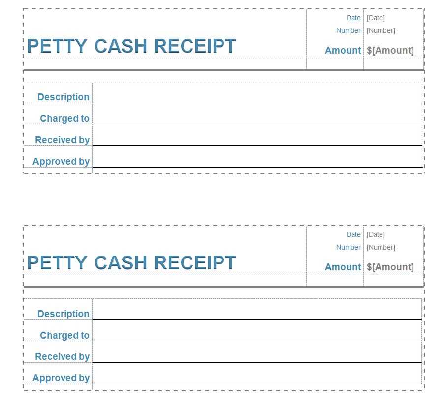 petty cash receipt template