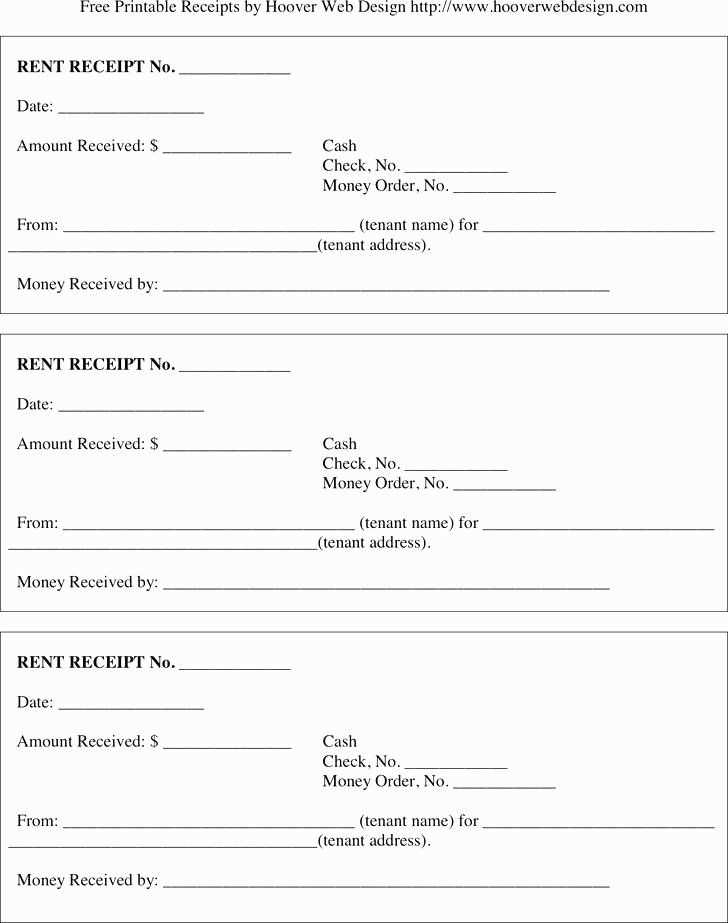 printable receipt template photography