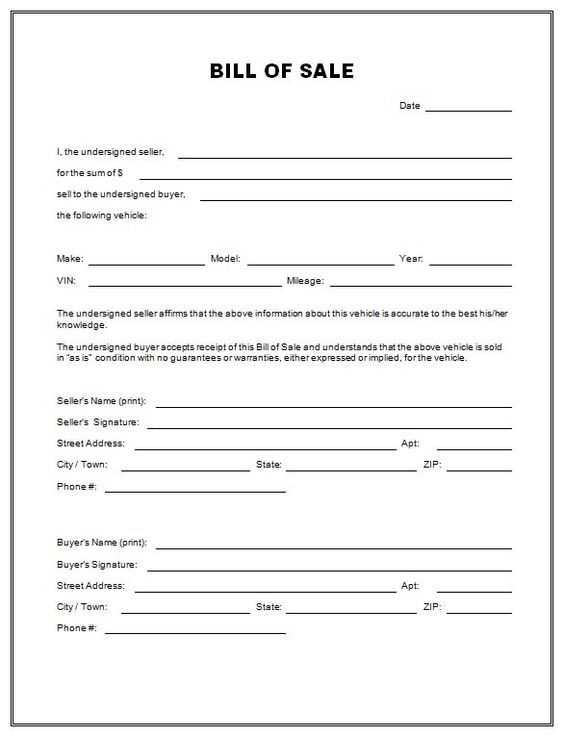 car sale receipt template australia