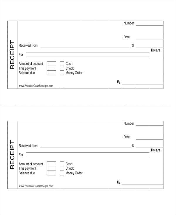 blank template for sale receipt