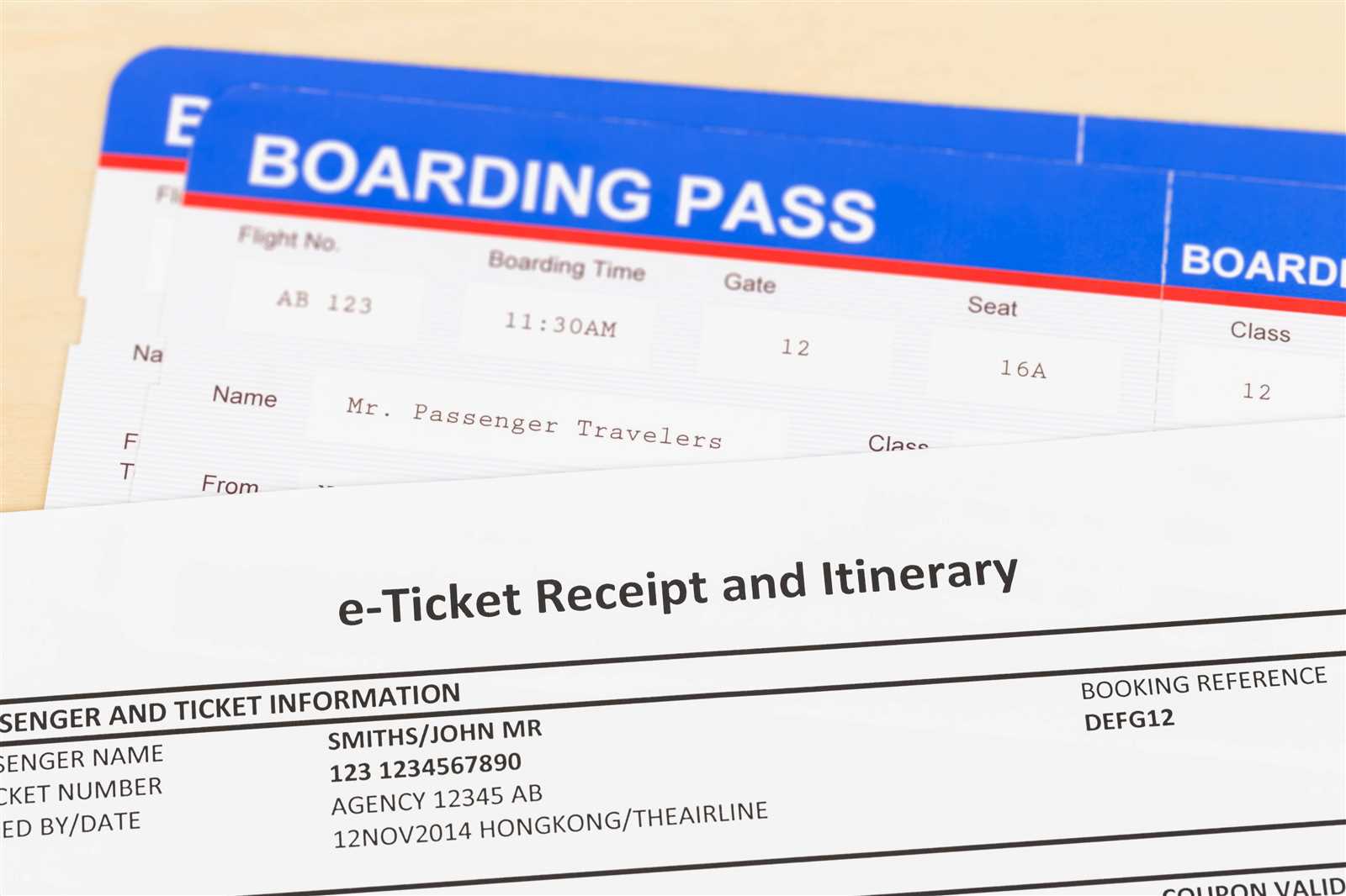 airline ticket receipt template