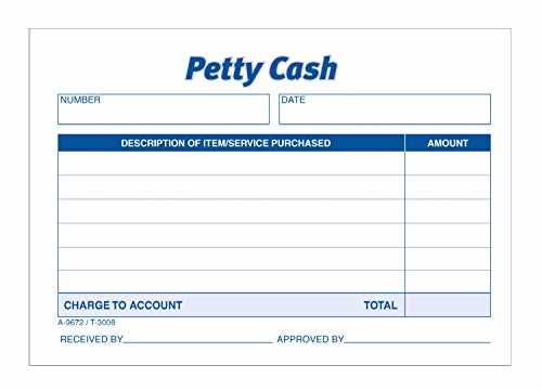 petty cash receipt voucher template