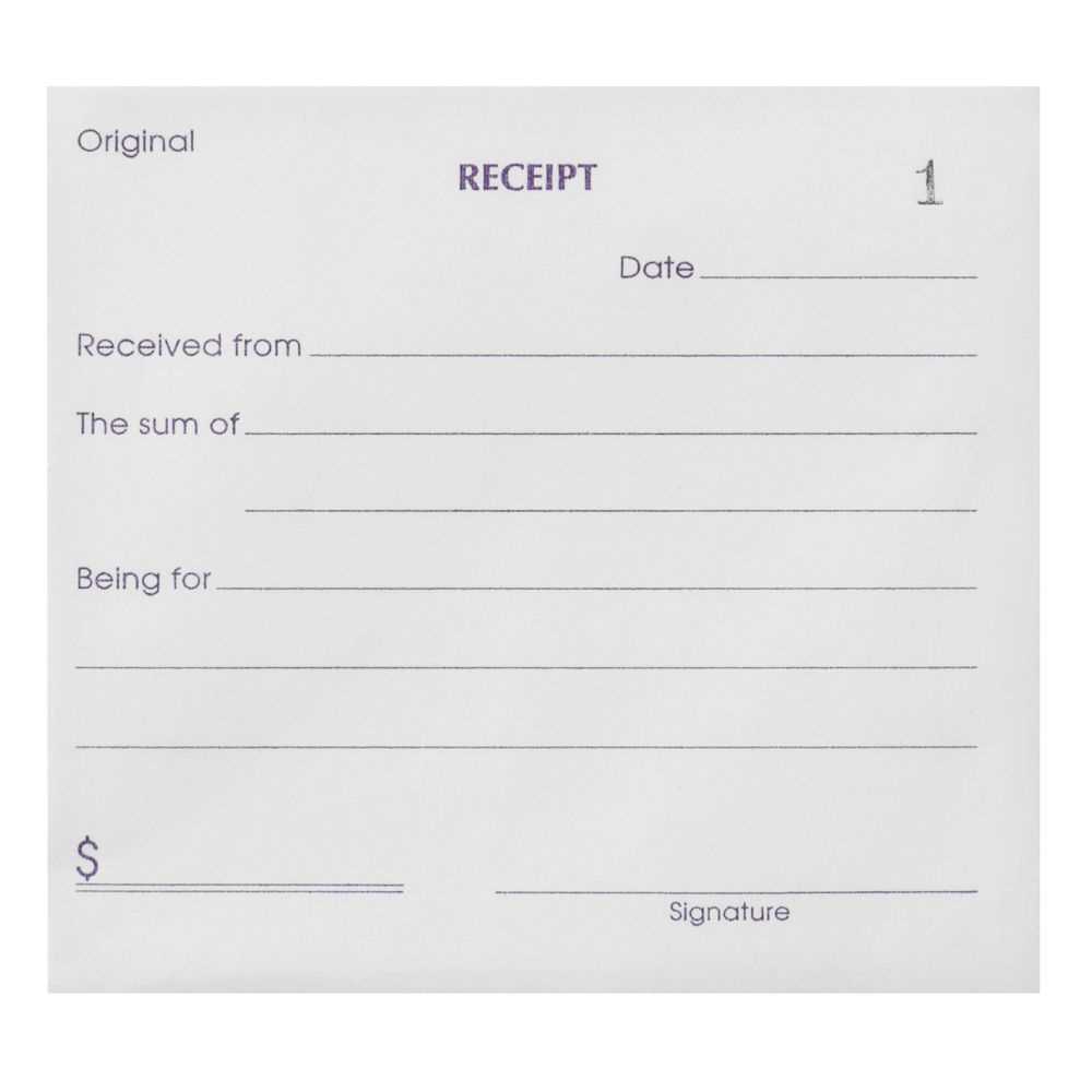 receipt book template free download