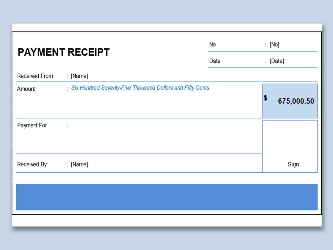 receipt for payment mental health services template