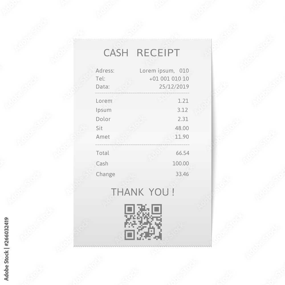 Receipt template illustrator