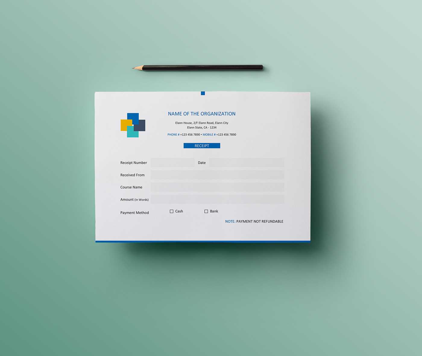 receipt template psd
