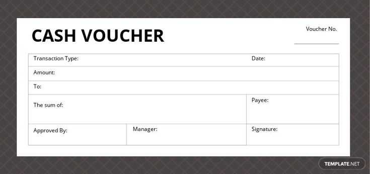 Receipt voucher template psd