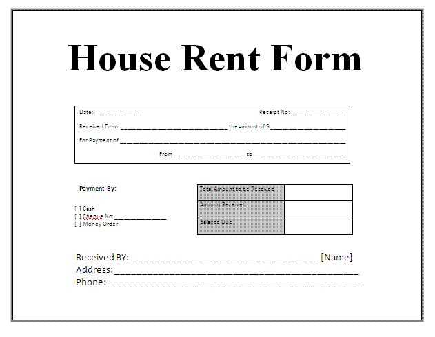 rent receipt template pdf