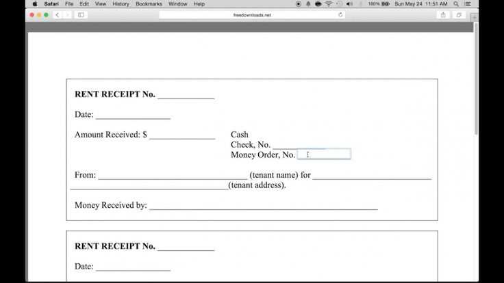 rent receipt template word file free