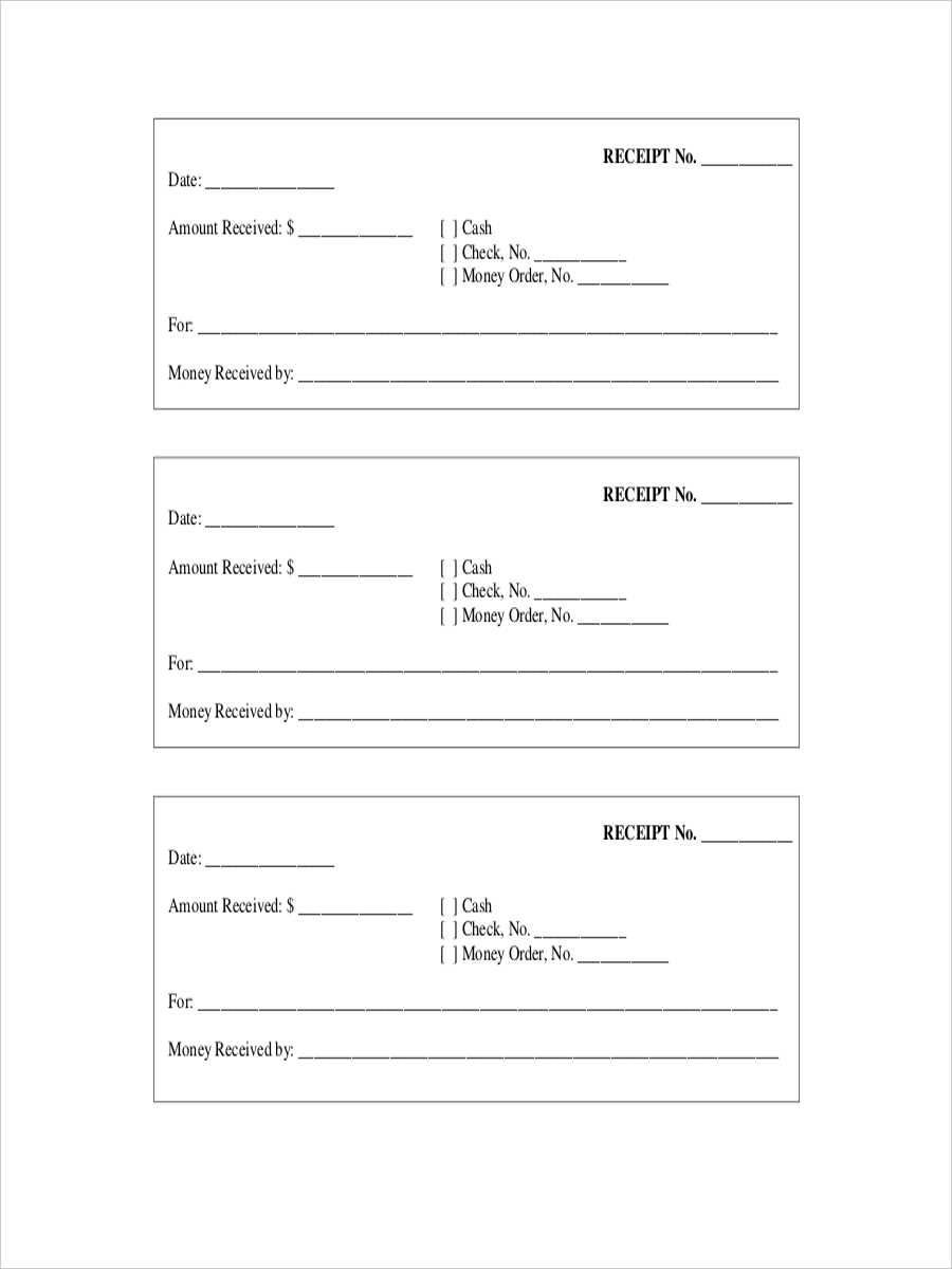 formal receipt format template