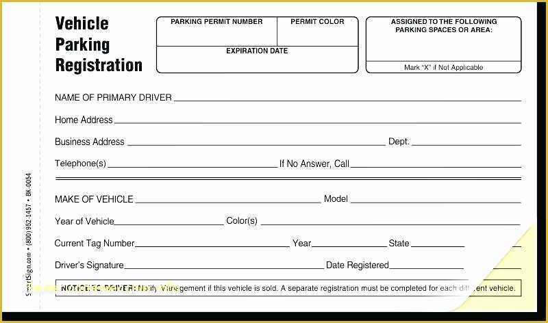 parking receipt templat