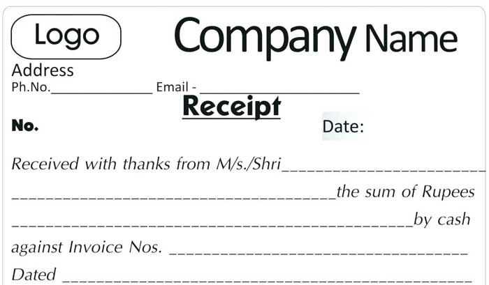 sending receipt email template