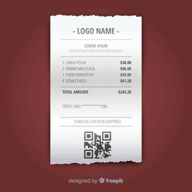 store receipt template free