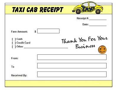 taxi receipt template malaysia
