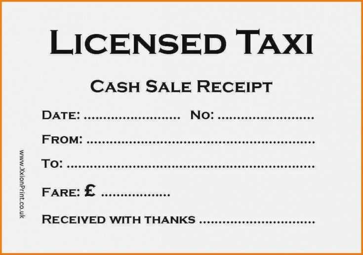 taxi receipt templates