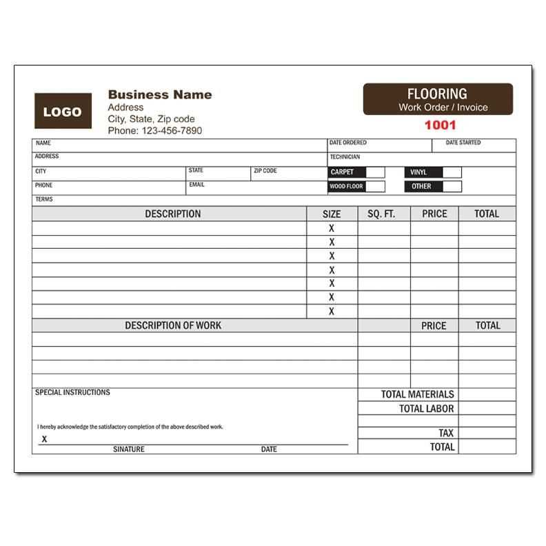 template for estimate receipt