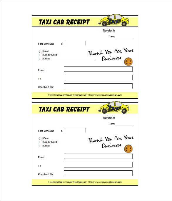 thailand taxi receipt template