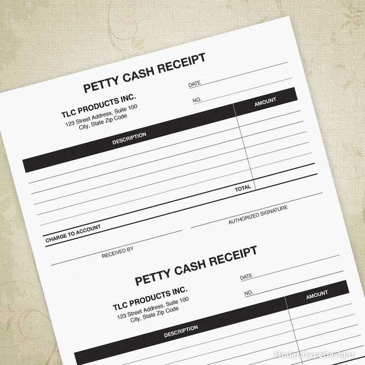 petty cash receipts template