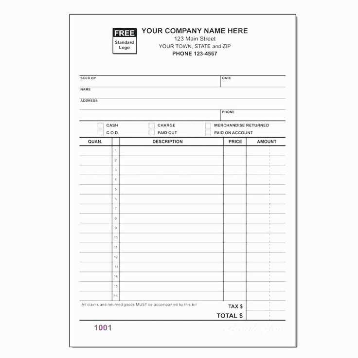 towing company receipt template