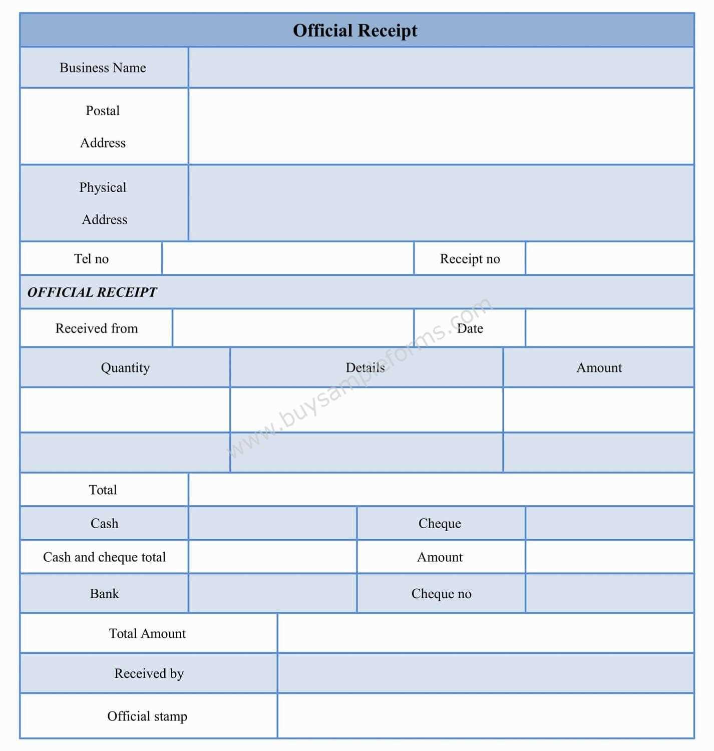 messenger platform receipt template