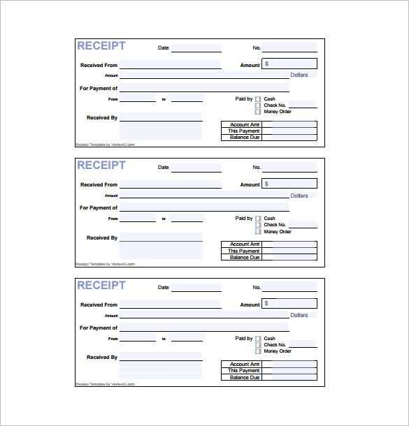 money receipt template doc