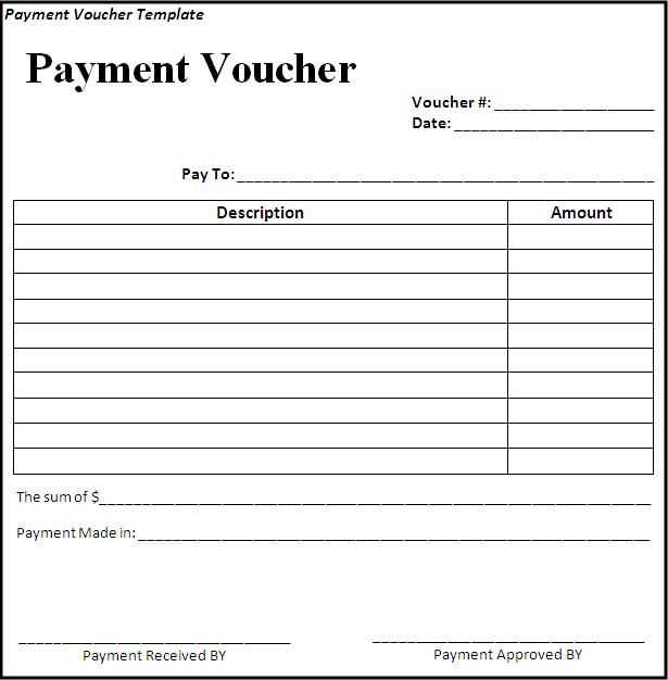 template cash receipt voucher