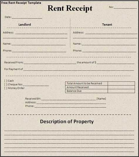 receipt sample template free