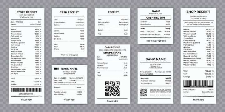 restaurant cash receipt template