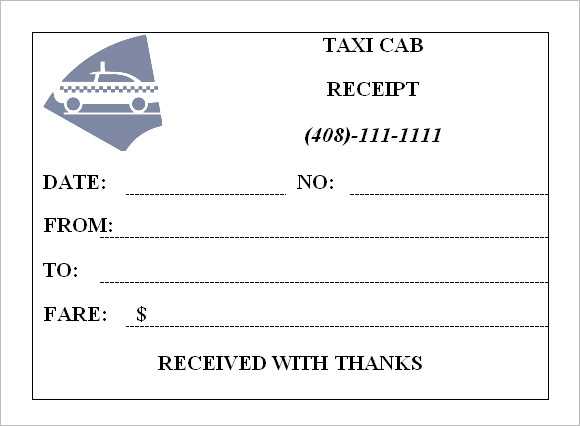 chicago taxi svc receipt template