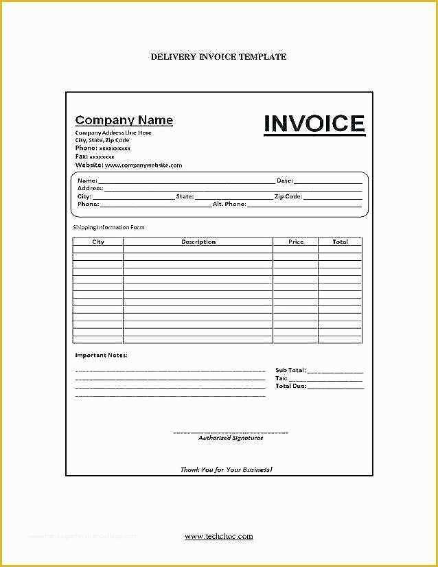 shipment receipt template