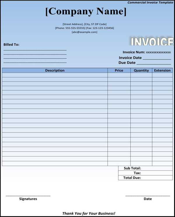 receipt template for services rendered