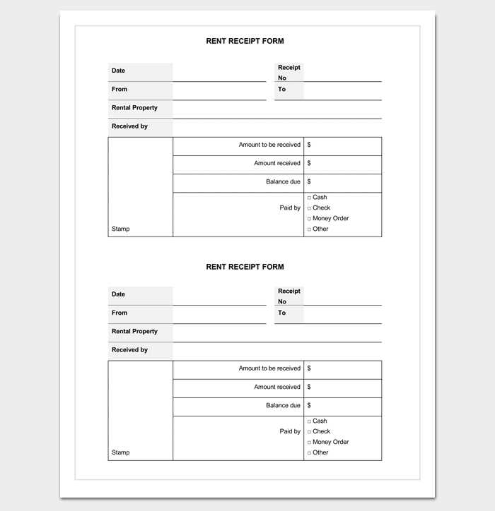 receipt and release form template