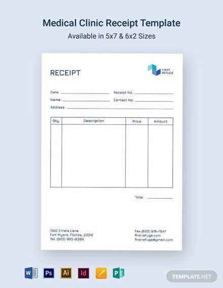 medical receipt template xls