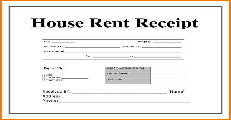 rent tax receipt template