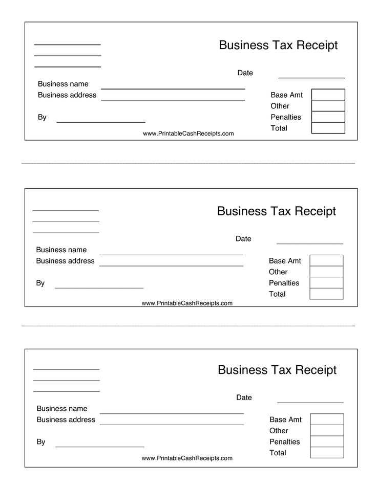 tax receipt template for sports