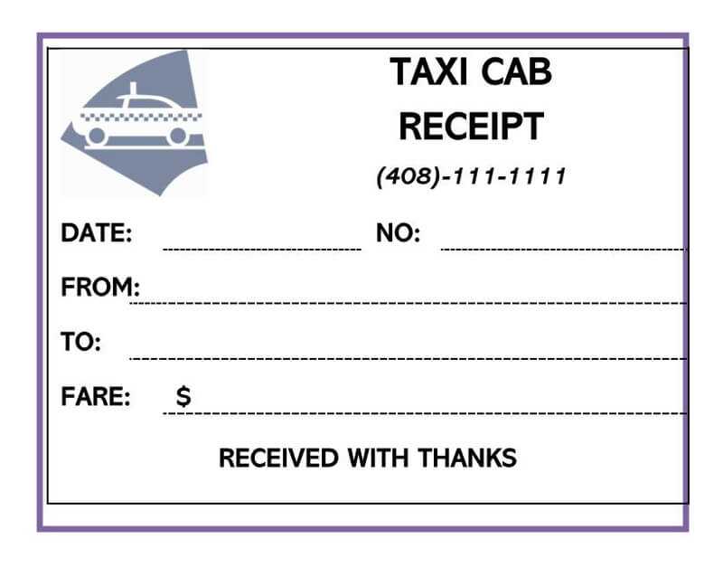taxi receipt template spanish