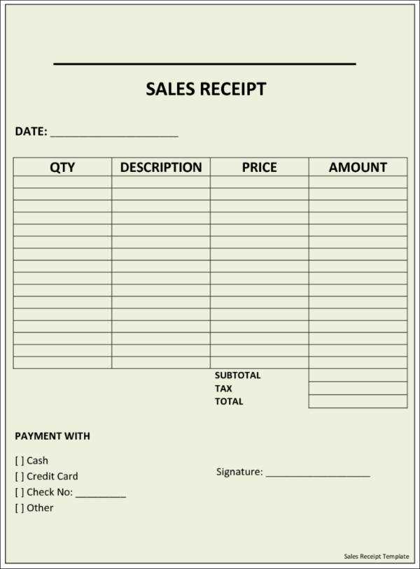 boat sales receipt template