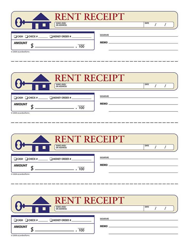 tenant rental receipt template