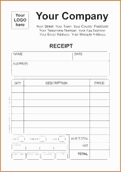 free shop receipt template