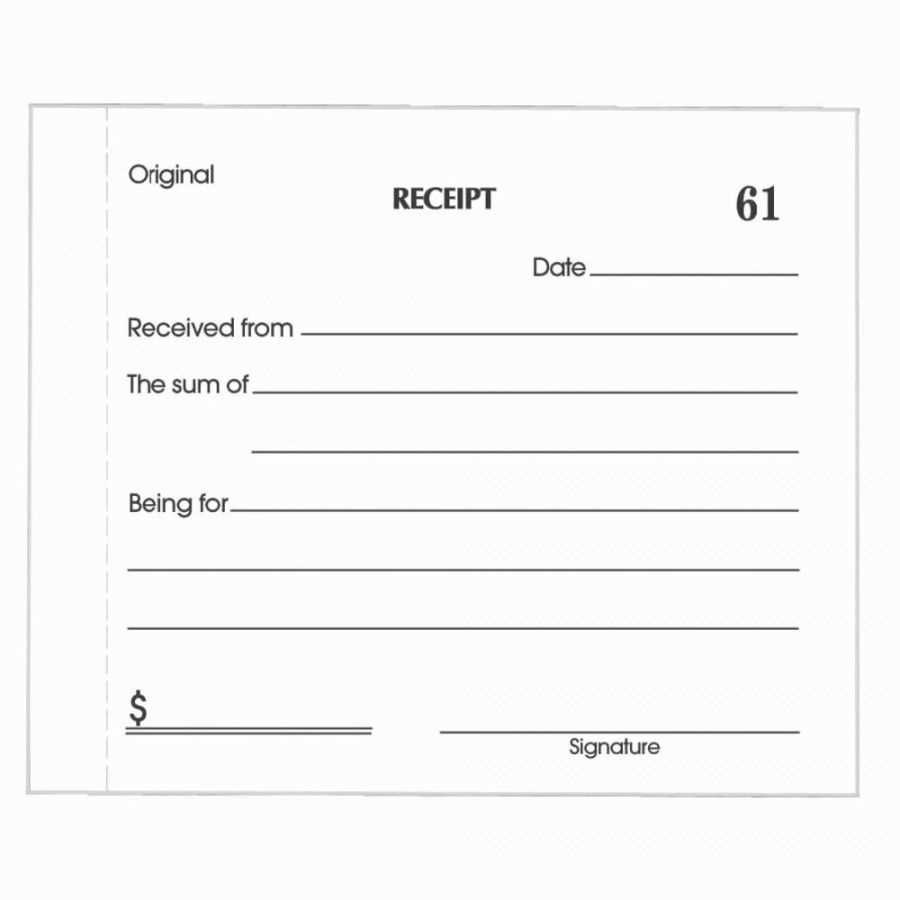 simple cash receipt template word