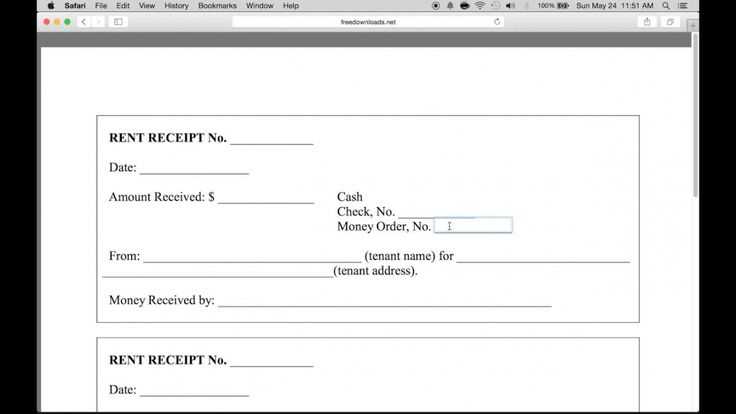 rental receipt template word free download